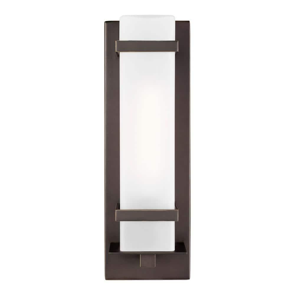 Generation Lighting Alban 1 -Light 24.63-in H Antique Bronze Hardwired Outdoor Wall Light