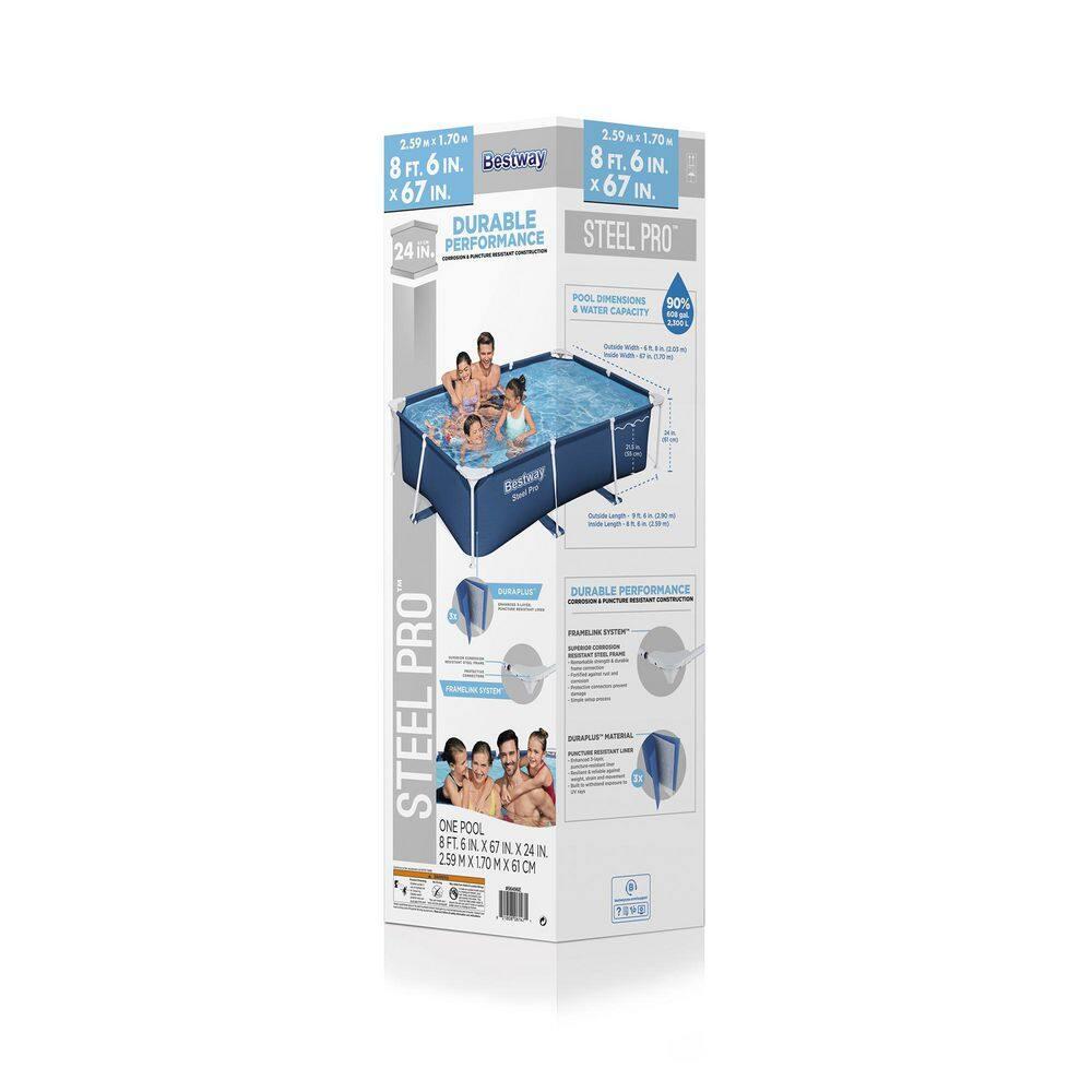 Bestway Bestway Steel Pro Rectangular Above Ground Swimming Pool Set