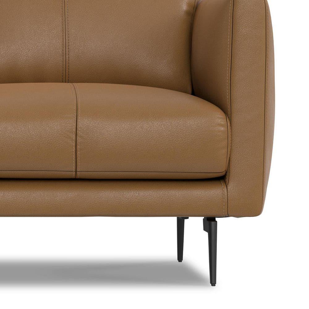 Simpli Home Stevens Leather Sofa