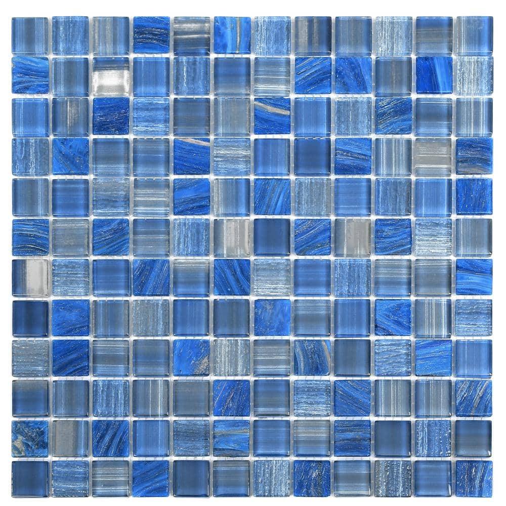 Jayla 11.81 in. x 11.81 in. Polished Glass Floor and Wall Mosaic Tile