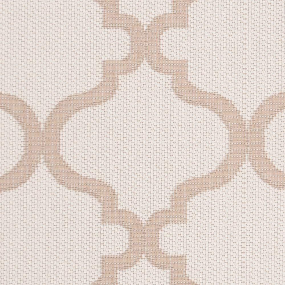 SAFAVIEH Bermuda Tamaya Geometric Machine Washable Indoor/Outdoor Area Rug, Ivory/Beige, 8' x 10'