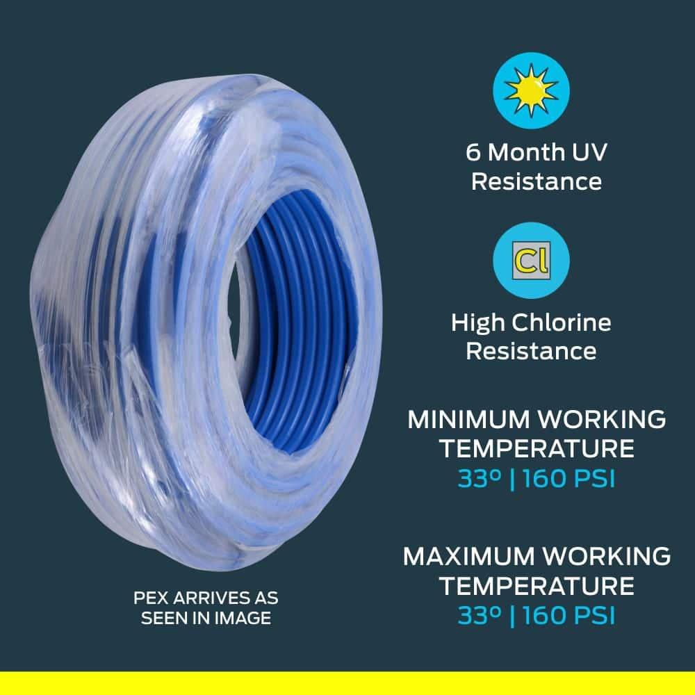 1 Inch Blue PEX-B Pipe Coil for Plumbing Applications