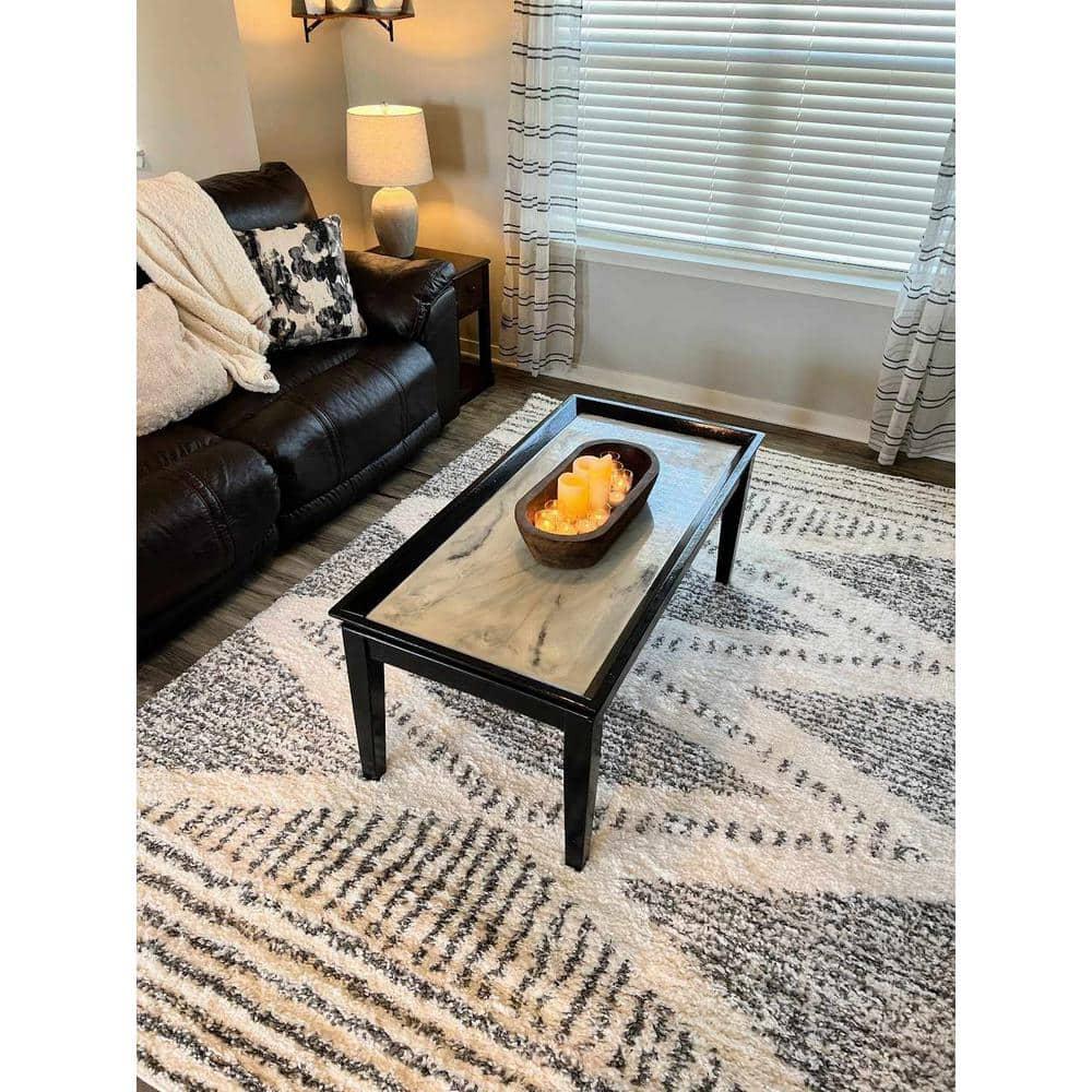 Hauteloom Rectangle Area Rug  Charcoal
