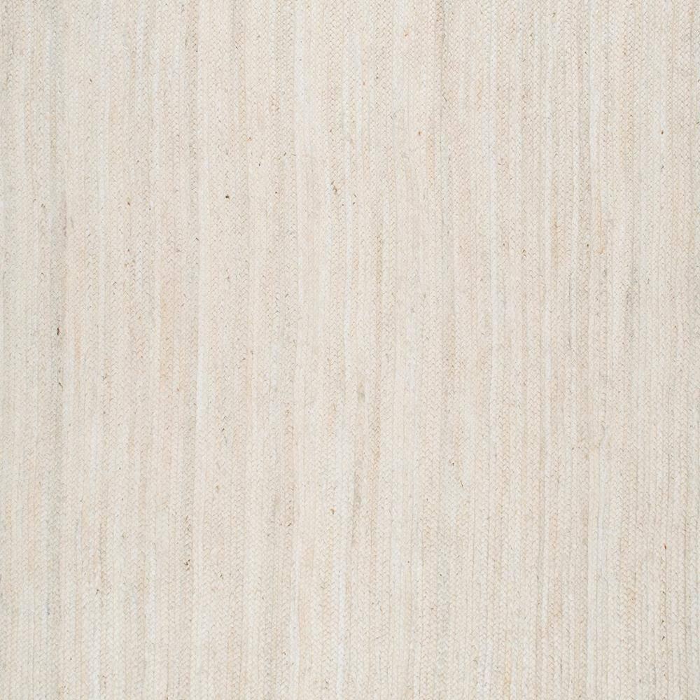Nuloom 10 Square Rigo Jute Hand Woven Indoor Area Rug, Off White, Solid Farmhouse Design, Natural Fiber Bedroom, Living Room, Kitchen,