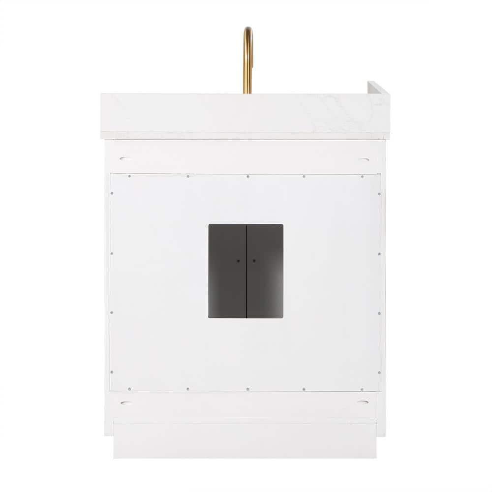 Altair 30" Single Bathroom Vanity in White without Mirror
