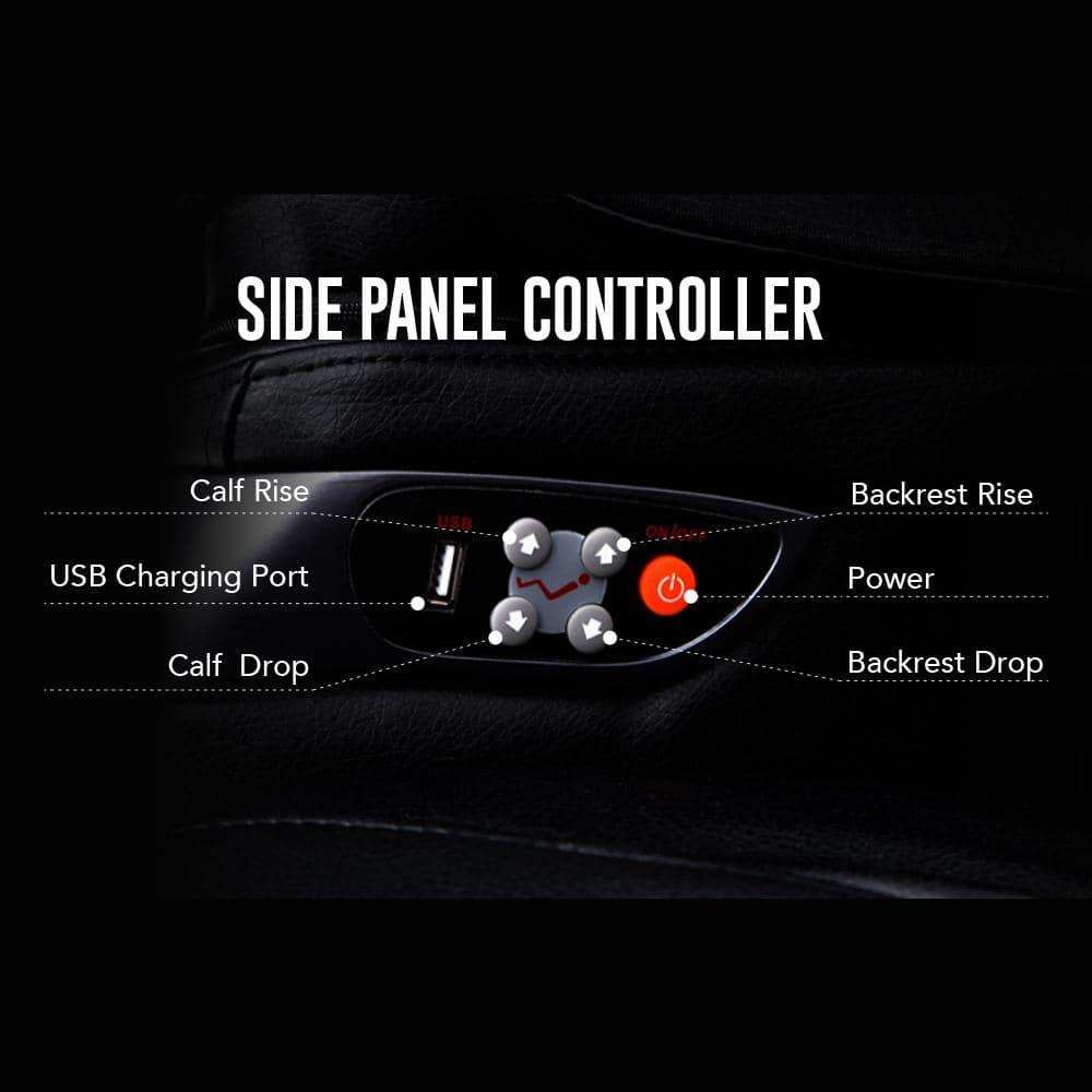 Pro 8500 Series Black Faux Leather Reclining 2D Massage Chair with Zero Gravity, Foot and Calf Massage, Heated Seat