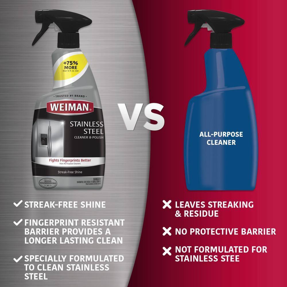 Weiman Stainless Steel Cleaner and Polish Trigger - 22 fl oz