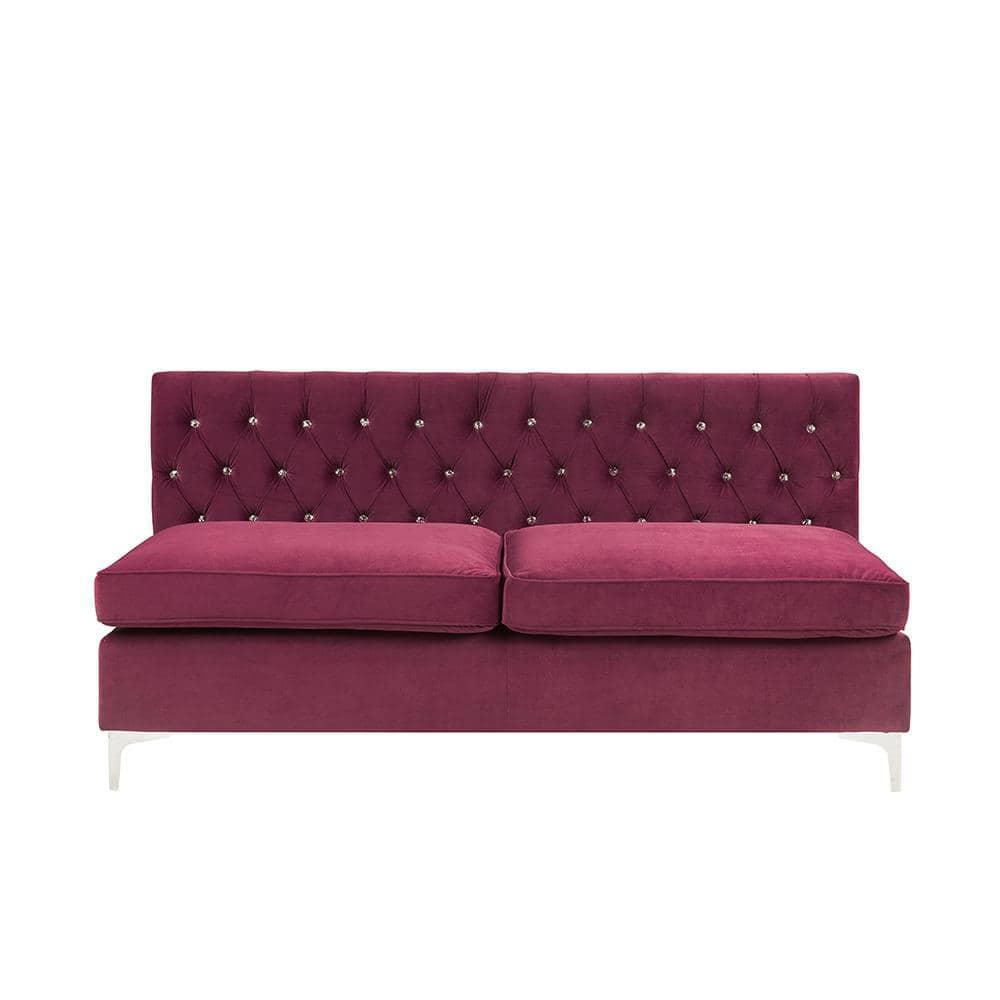 ACME Jaszira Armless Modular Sofa in Burgundy