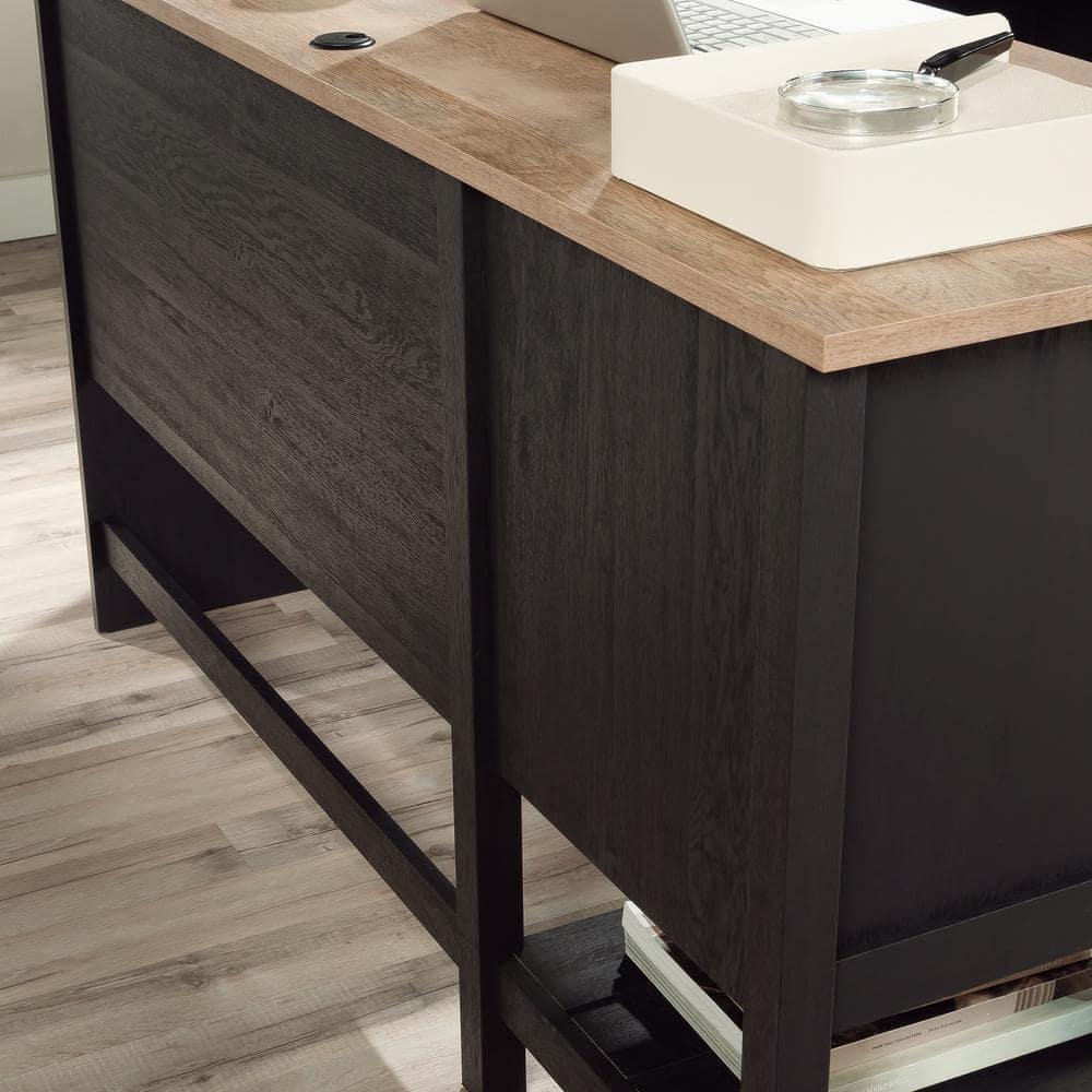 Sauder Cottage Road L-Shape Desk, Raven Oak Finish