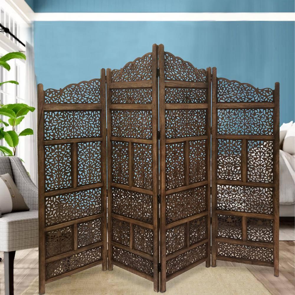 Lark Manor™ Guimond 80'' W x 71'' H 4 - Panel Folding Room Divider