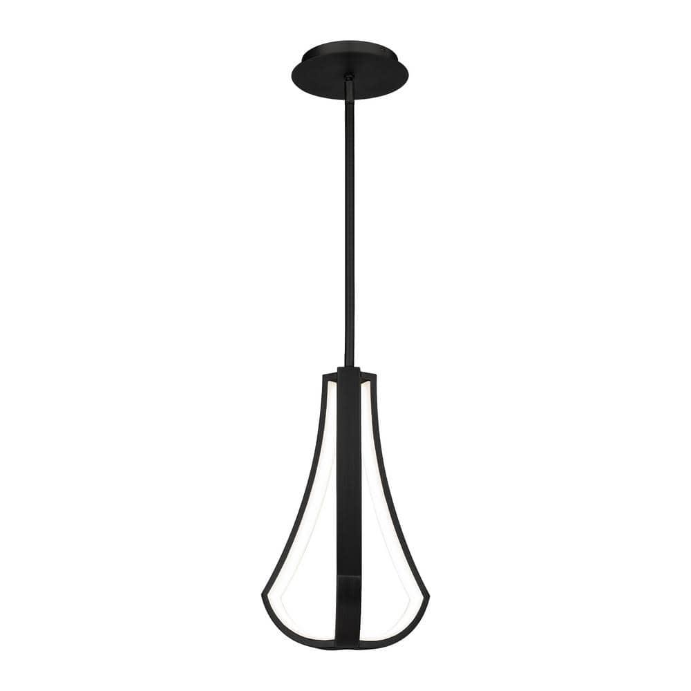 WAC Lighting Artemis 14" LED 3000K Contemporary Aluminum Mini Pendant in Black