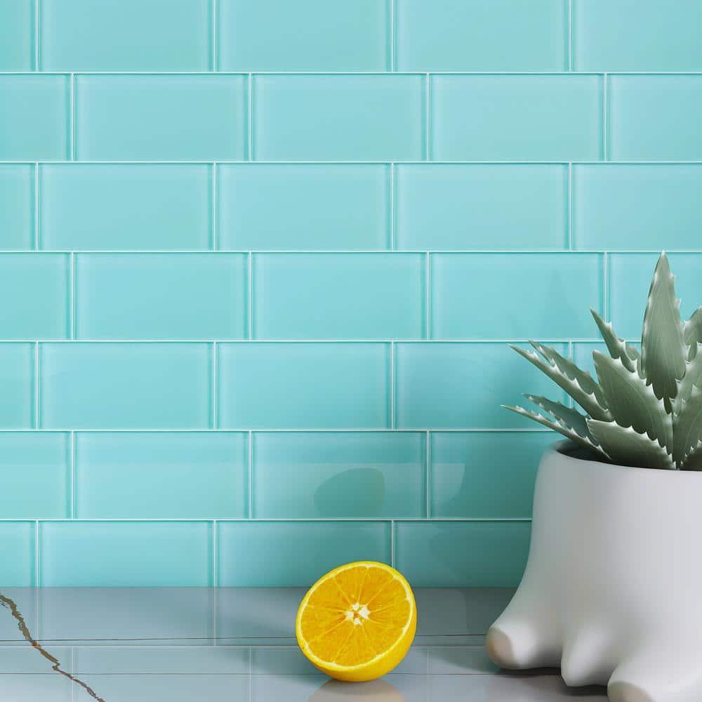 Premium 3" x 6" Straight Edge Glass Mosaic Subway Tile