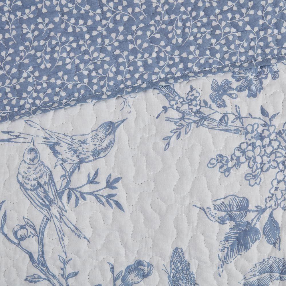 CEDAR COURT Chantilly Toile All-Season Reversible Cotton Quilt Set