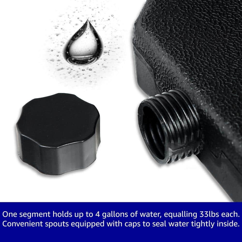 4-Piece Set Cantilever Umbrella Base Water Weights for Offset Umbrellas (Square Corner)