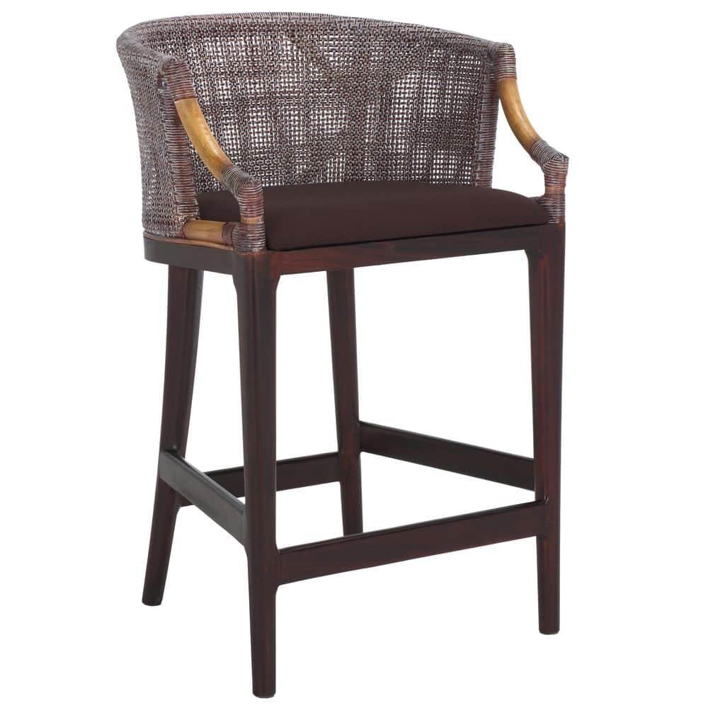 Brando Counter Stool - BST4000 - Brown/Brown - Safavieh