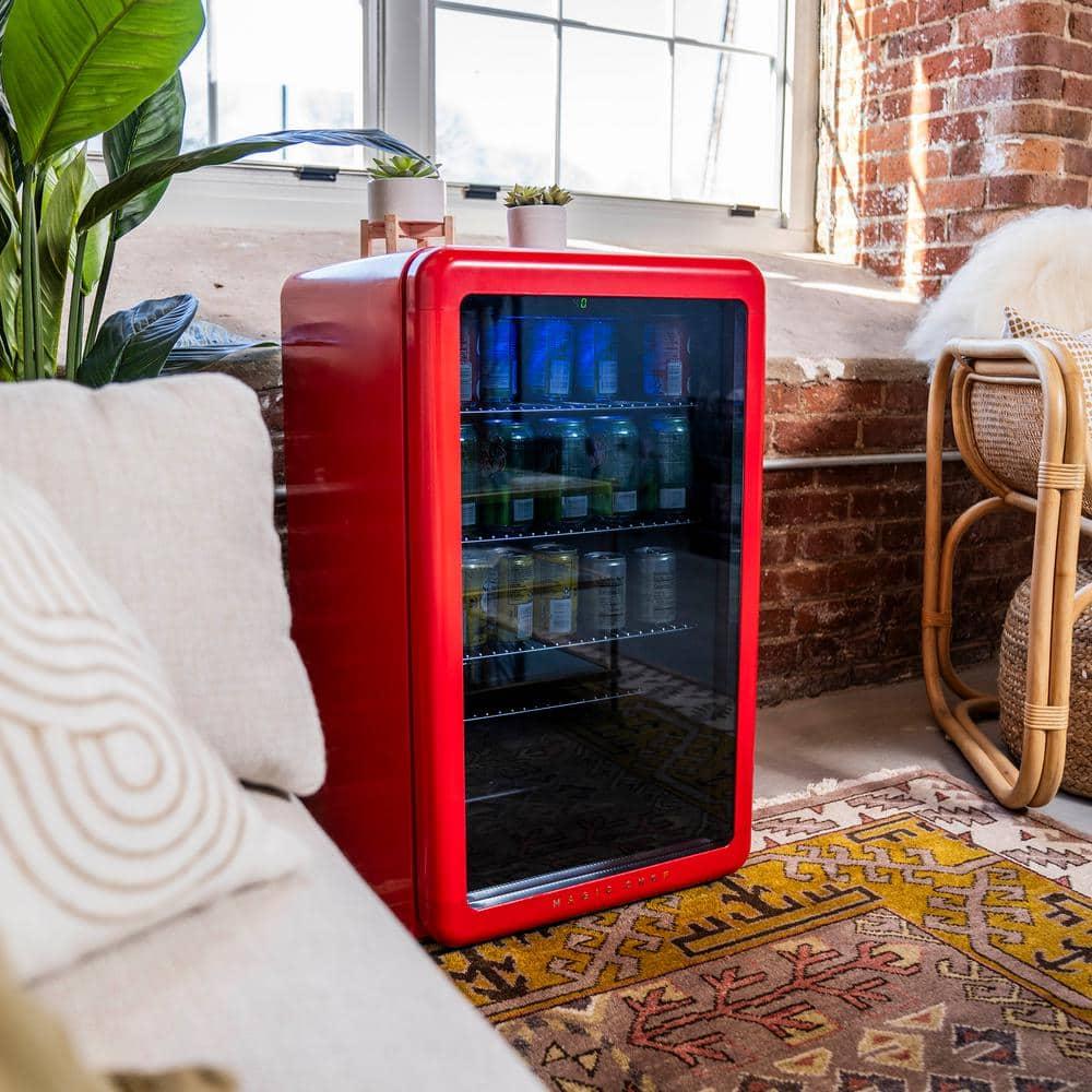 Magic Chef Magic Chef 17.5'' W 20 Cans (12 oz.) 3.4 Cubic Feet Beverage Cooler with Wine Storage and Glass Door