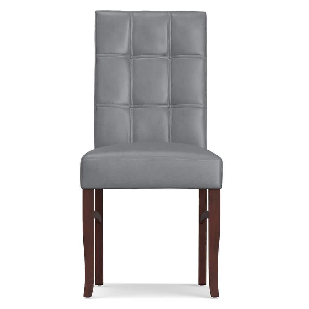 Simpli Home Ezra Dining Chair (Set of 2) in Stone Grey