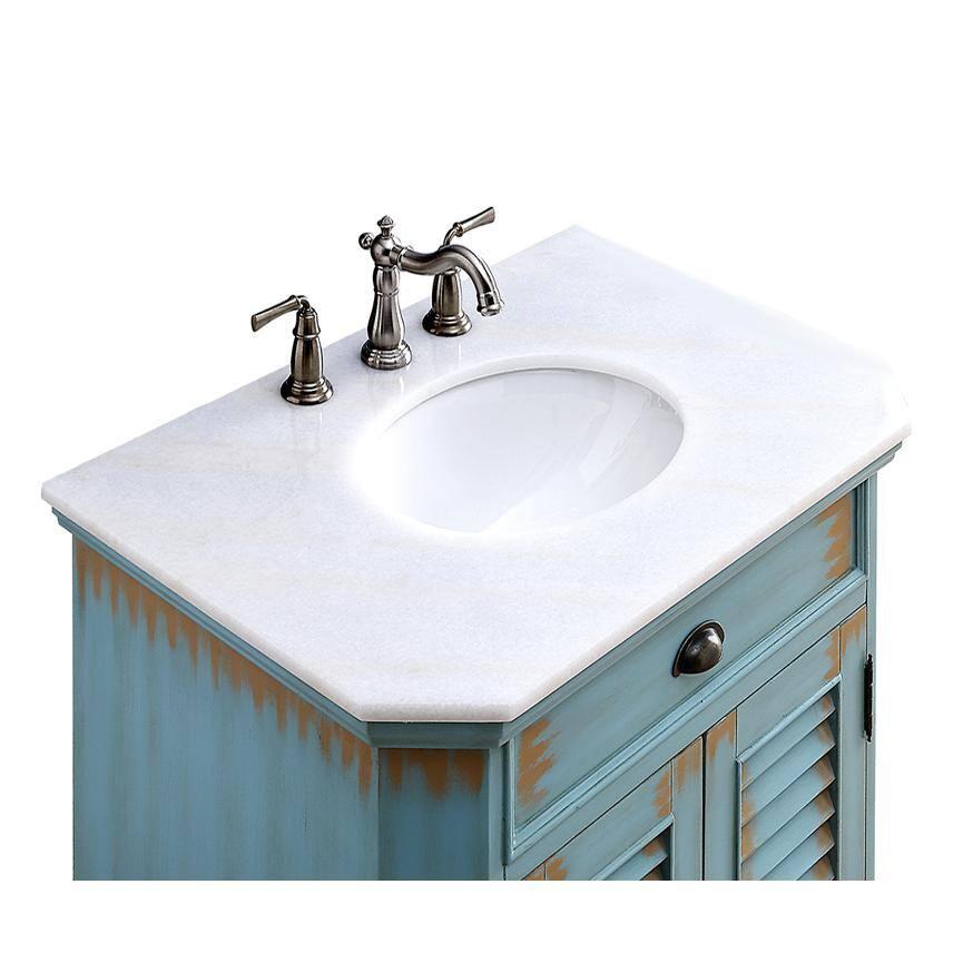Highland Dunes Kaul 32'' Single Bathroom Vanity with Marble Top