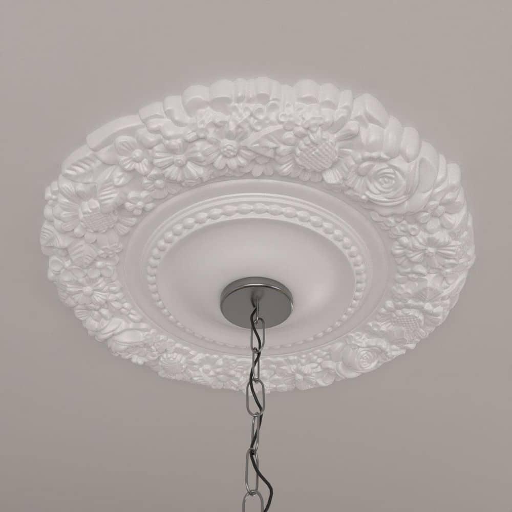 Ekena Millwork 21"OD x 2"P Marseille Ceiling Medallion (Fits Canopies up to 7 3/8")