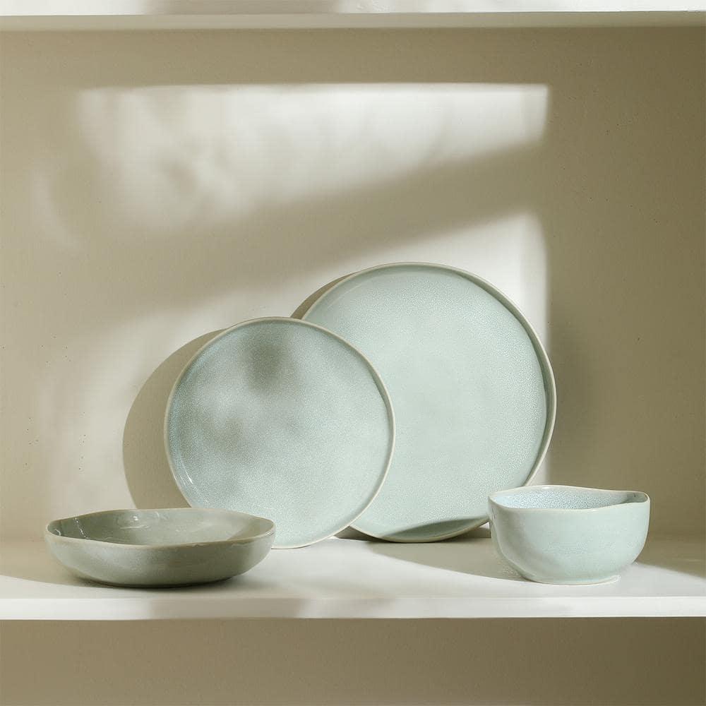 Mirella 28.7 fl. oz. Light Green Stoneware Pasta Bowls (Set of 4)