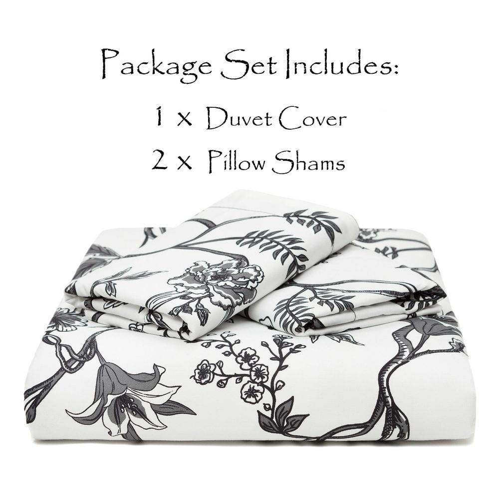 Chanasya Microfiber Reversible 3 Piece Duvet Cover Set