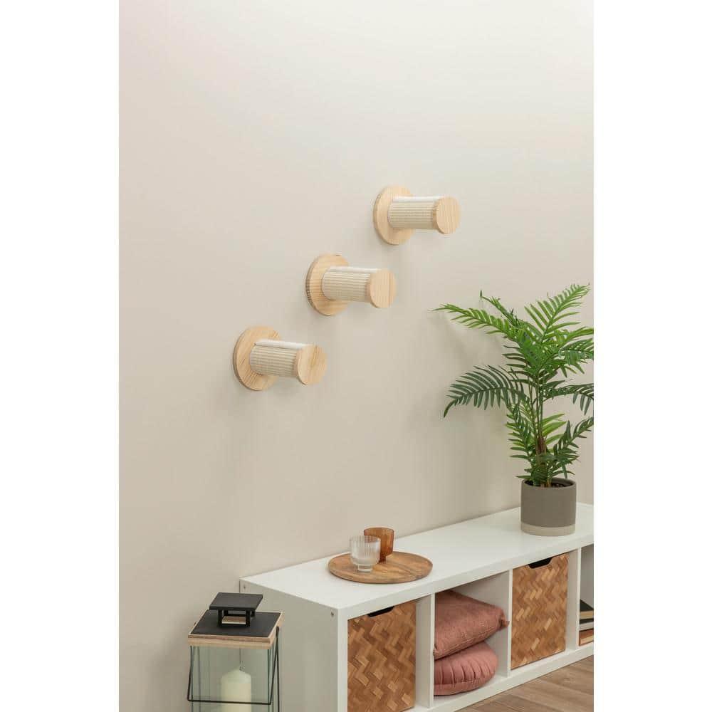 TRIXIE Wall Set 3 Multi-Level Wall Mounted Cat Perch System with 3 Sisal Posts, Natural