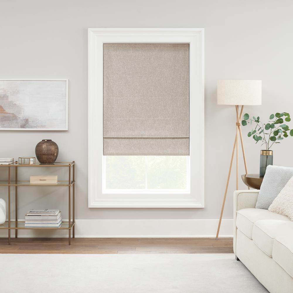 Eclipse Drewton Motorized Textured Roman Shade