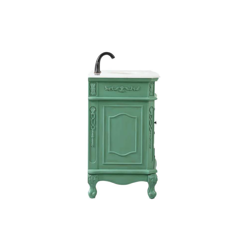 Elegant Decor Danville 42" Solid Wood Single Bathroom Vanity in Vintage Mint