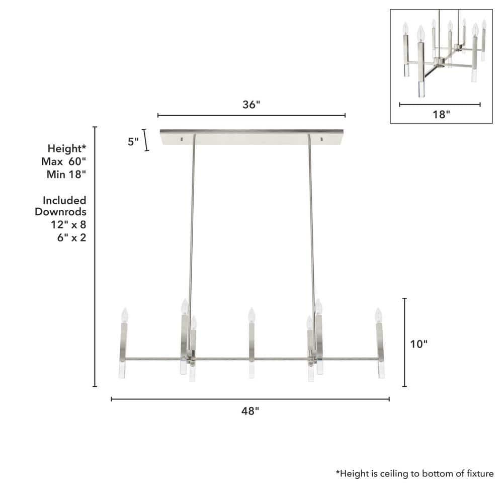 Hunter Fan Sunjai 7 Light Linear Ceiling Light Fixture