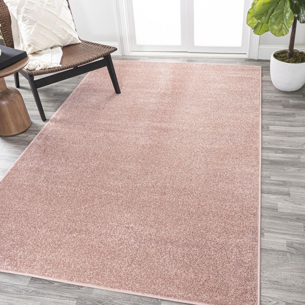 8'x10' Haze Solid Low-Pile, Pink - JONATHAN Y