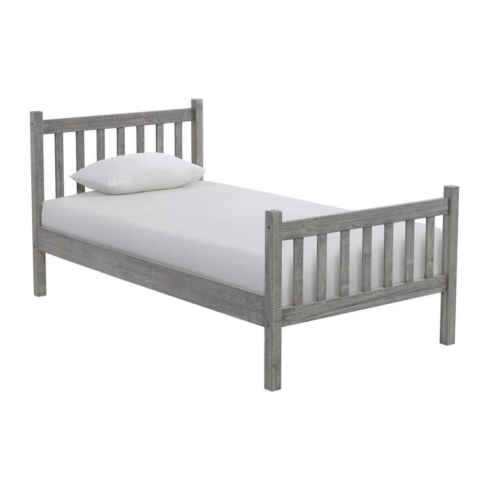 Alaterre Windsor Twin Wooden Weathered Beachhouse Farmhouse Industrial Bohemian Style Bed