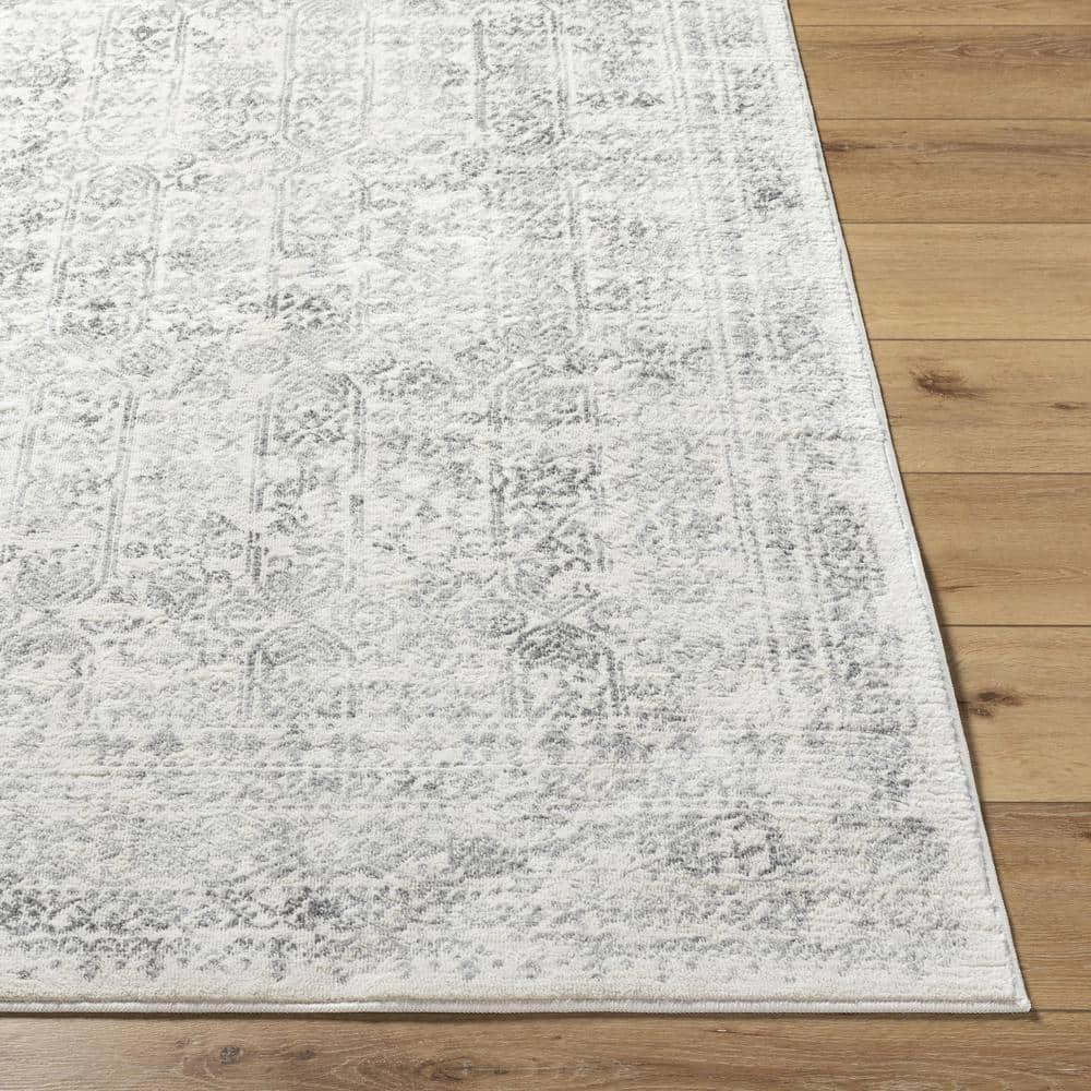 Livabliss Roma Vintage Oriental Area Rug,5'3" x 7'1",Cream/Grey
