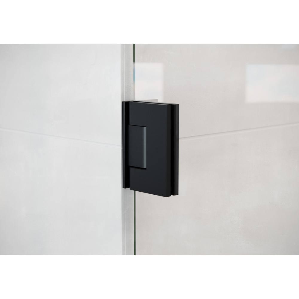 Illume 42.75 in. x 78 in. Fully Frameless Wall Hinge Shower Door