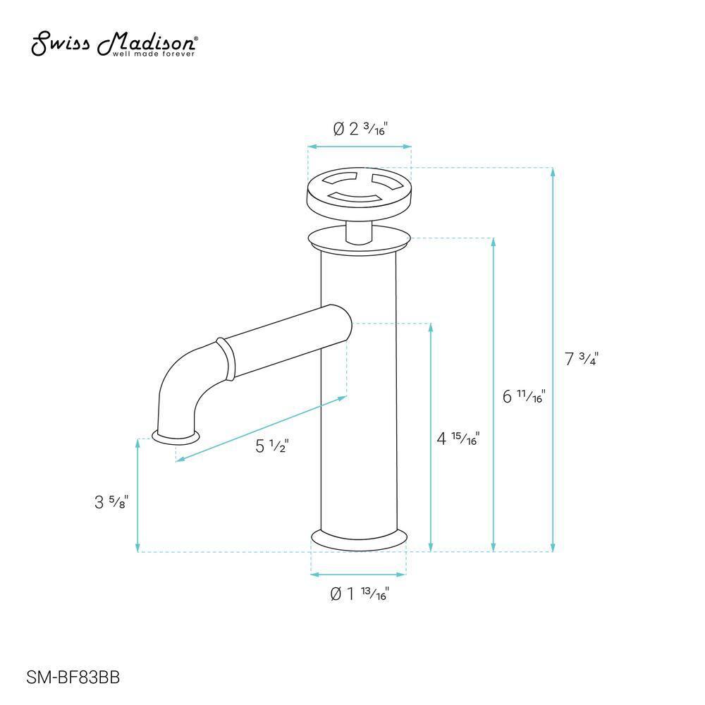 Avallon Single Hole, Single-Handle Wheel, Bathroom Faucet