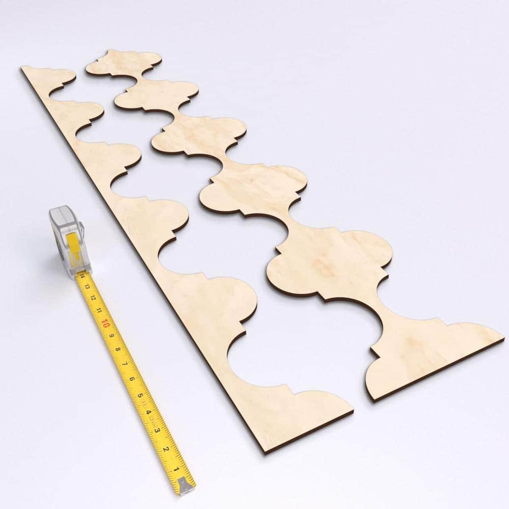 Ekena Millwork Marrakesh Adjustable Wood Decorative Slat Wall Panel Kit