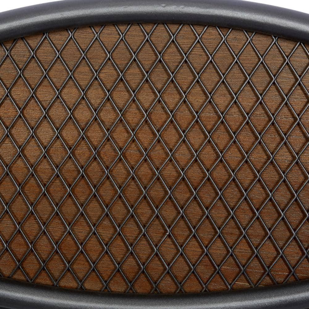 DecMode 32"W, 32"H Round Wall Mirror, Brown