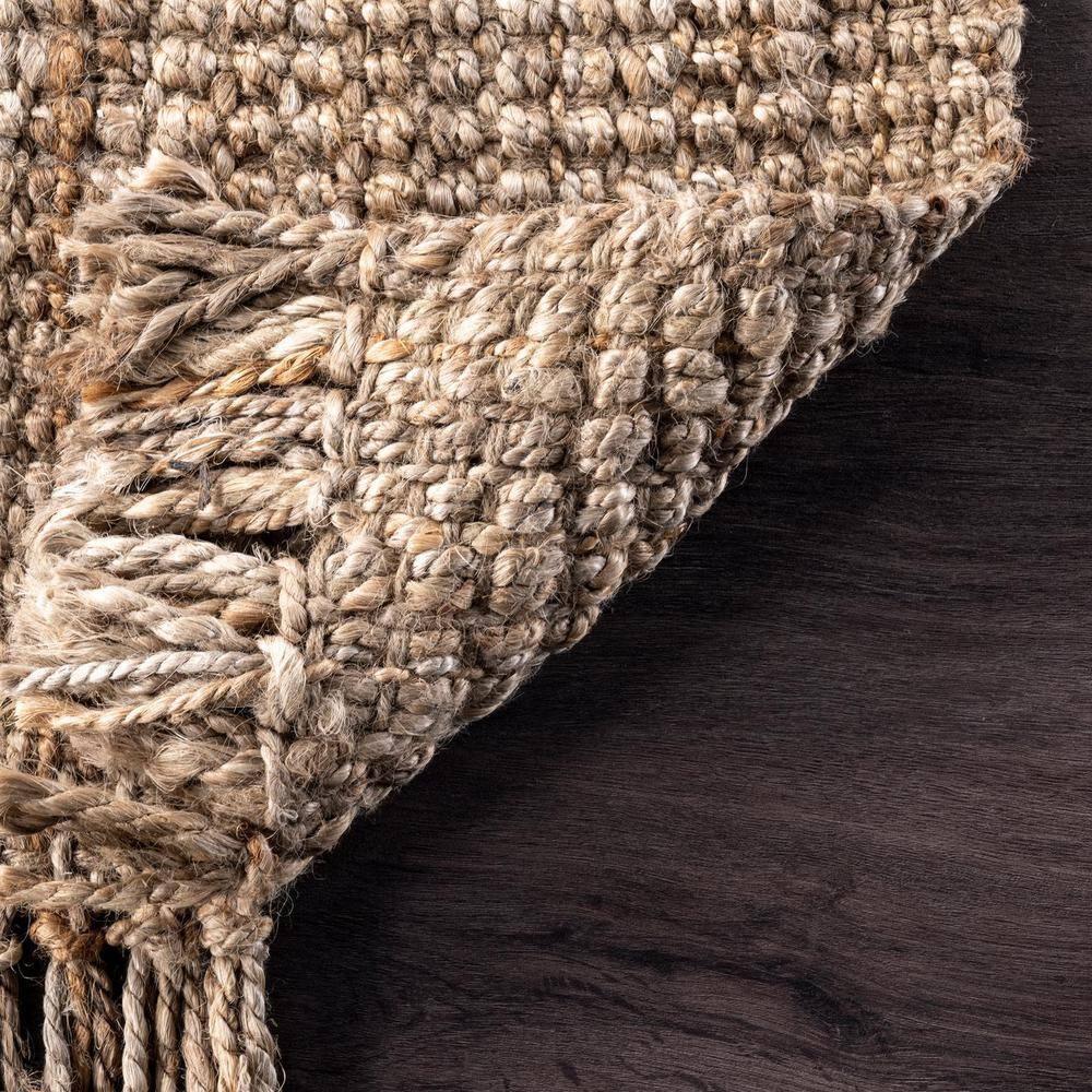 nuLOOM Daniela Chunky Jute Natural 6' x 9' Farmhouse Area Rug