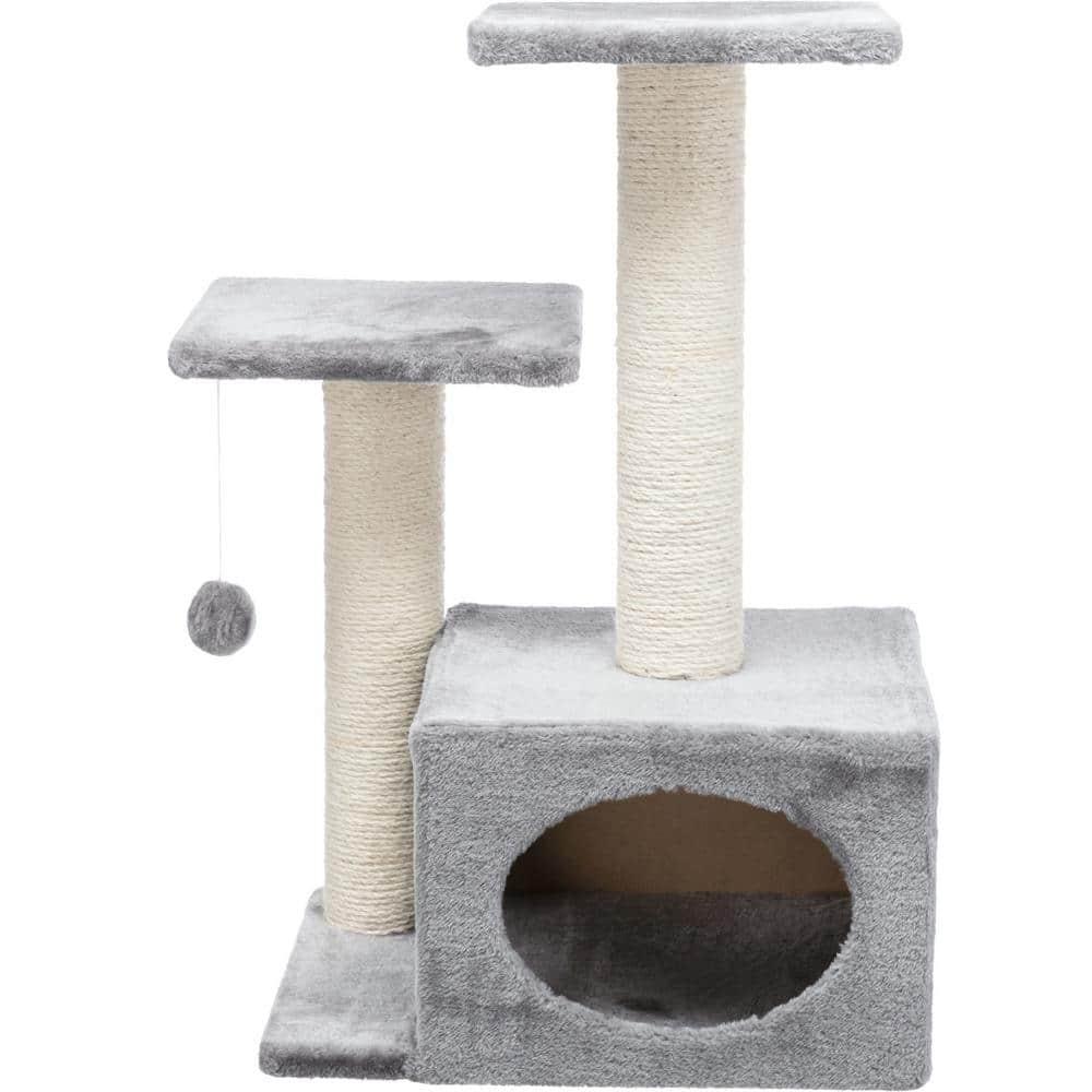 TRIXIE TRIXIE Valencia 28" Cat Tree, 3-Level Cat Tower, Sisal Scratching Posts, Plush Condo and Platforms, Dangling Cat Toy