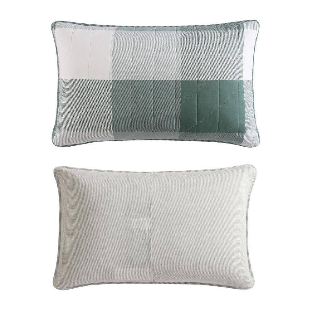 Eddie Bauer Eddie Bauer Boulder Plaid Cotton Green Quilt Set
