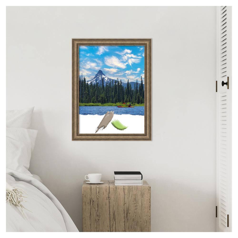 Amanti Art Angled Bronze Wood Picture Frame Opening Size 18x24 in.