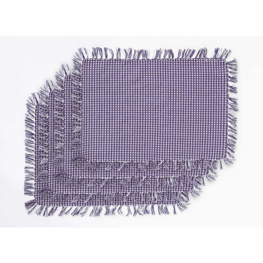 Homespun Check Marine 100% Cotton Placemat (Set of 4)