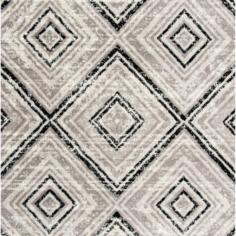 Skyler SKY120 Power Loomed Indoor Area Rug - Grey/Black - 9'x12' - Safavieh