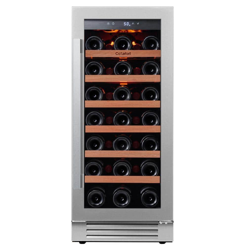 Ca'Lefort 15 inch Wine Refrigerator, 33 Bottle Wine Cooler Freestanding & Built-in