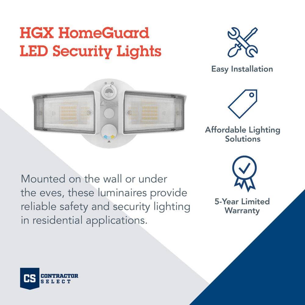 Lithonia Lighting 2 - Head Hardwired Dusk to Dawn Outdoor Security Flood Light