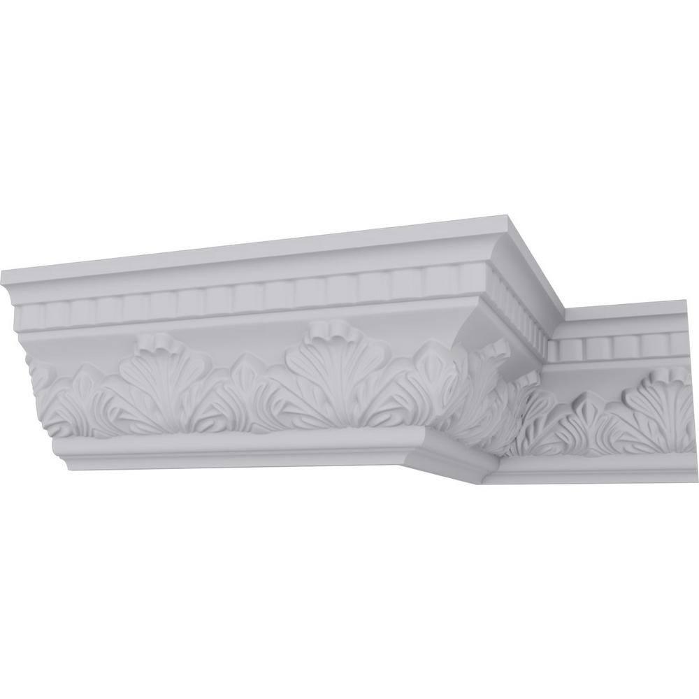 Ekena Millwork 4 1/2"H x 3 1/4"P x 5 1/2"F x 94 1/2"L Devon Crown Moulding