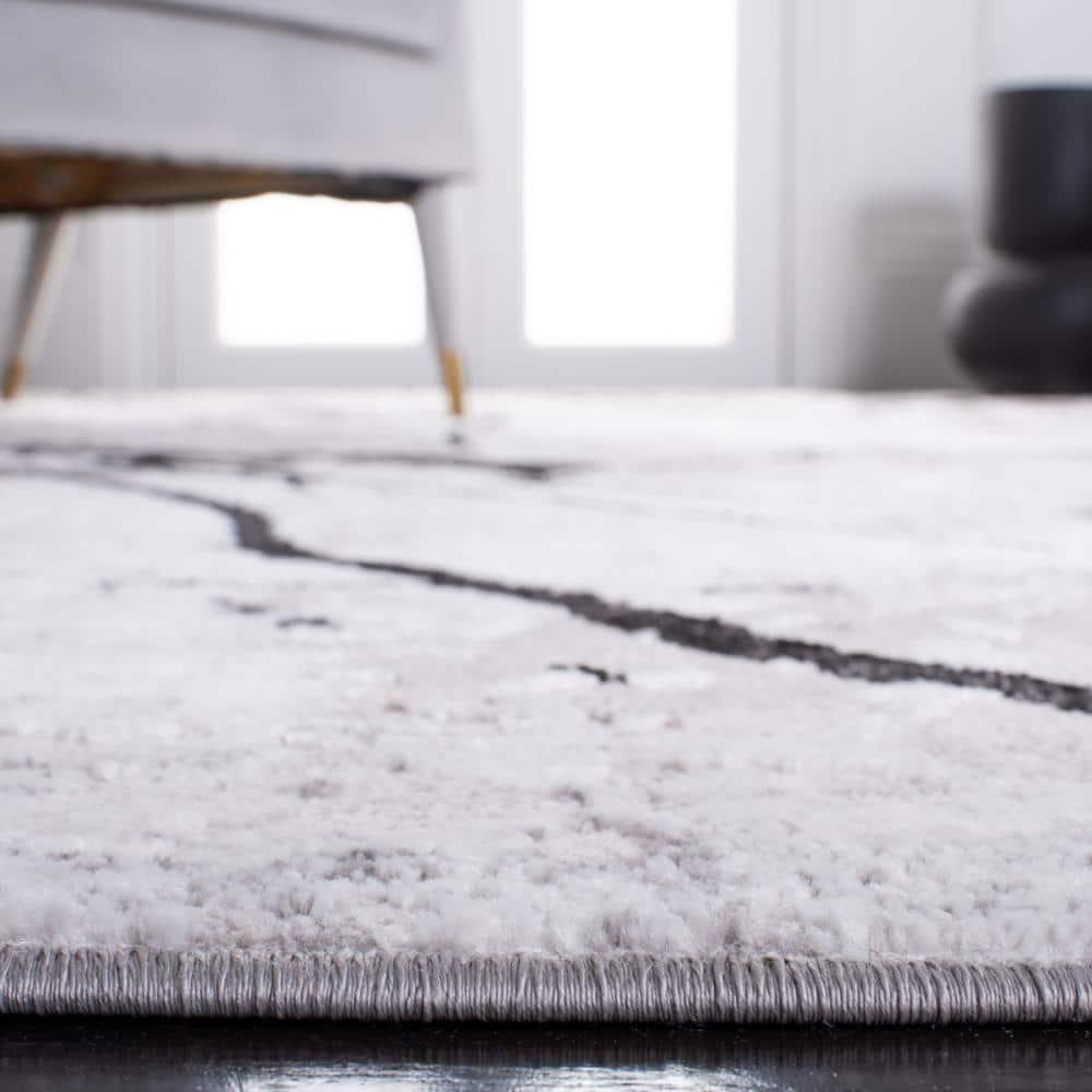 Amelia ALA293 Power Loomed Indoor Area Rug - Grey/Black - 8'x10' - Safavieh