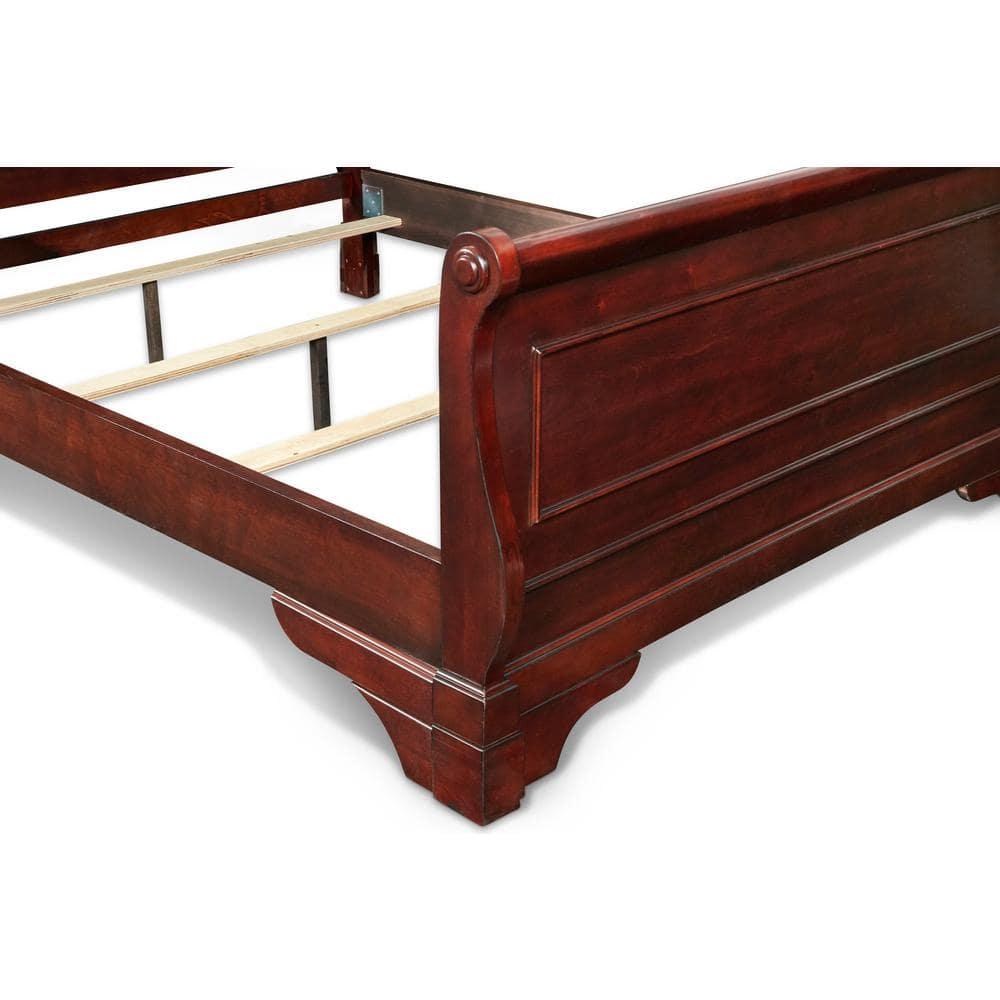 New Classic Furniture Versailles King Wood Standard Beds, Cherry