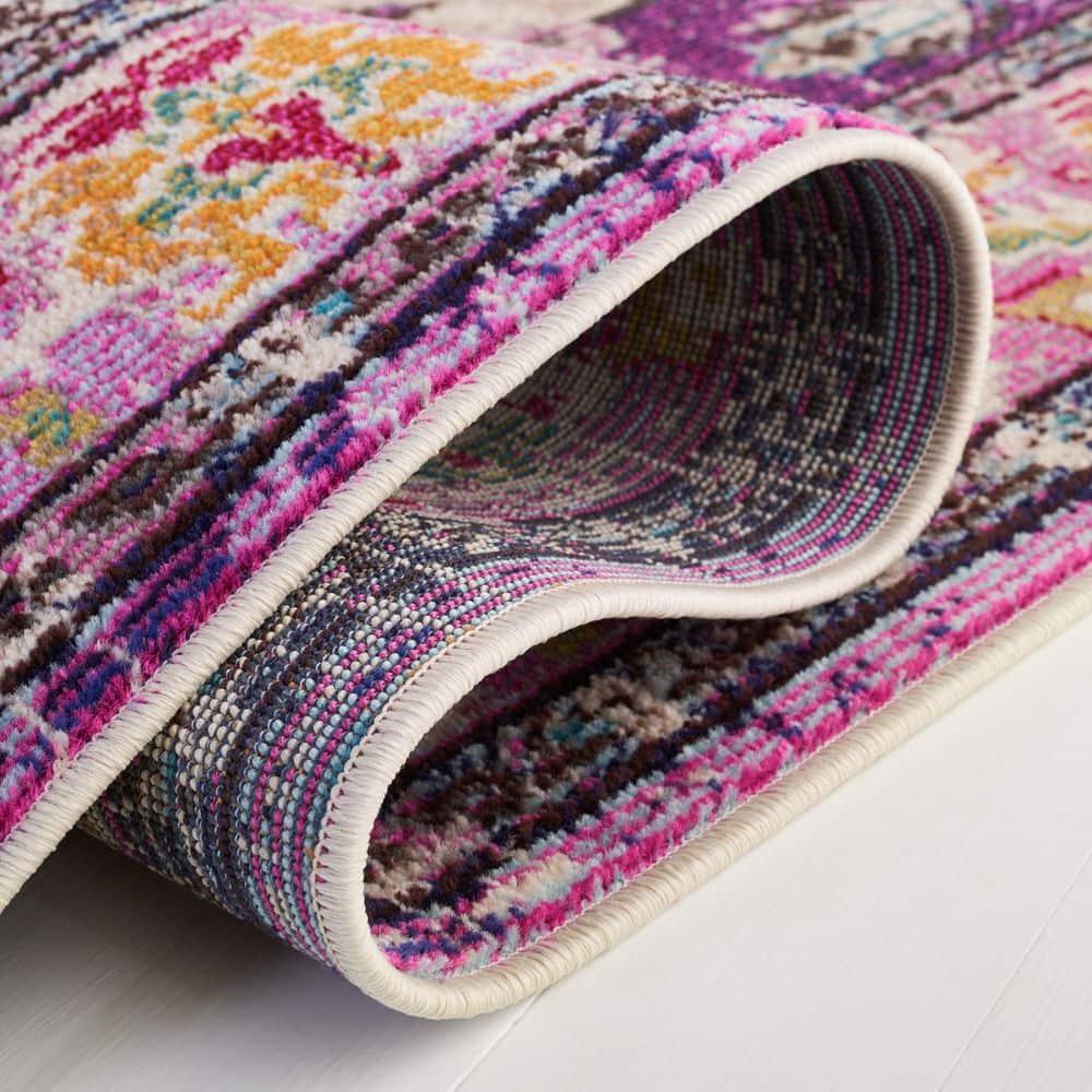 Monaco MNC243 Power Loomed Indoor Area Rug - Violet/Light Blue - 10'x14' - Safavieh.