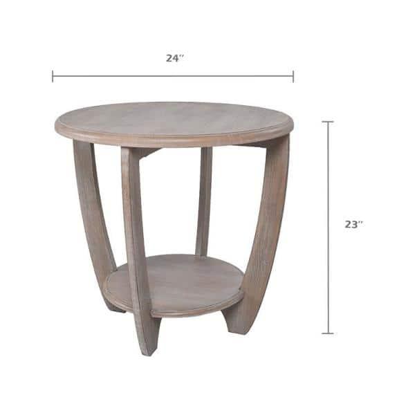 Ophelia & Co. Flora Rustic Farmhouse End Table with Storage Shelf, French Country Accent Side Table