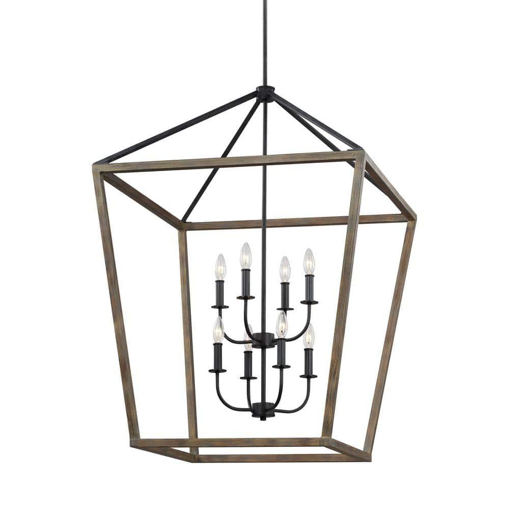 Buford Wood & Iron Chandelier (12"-26")